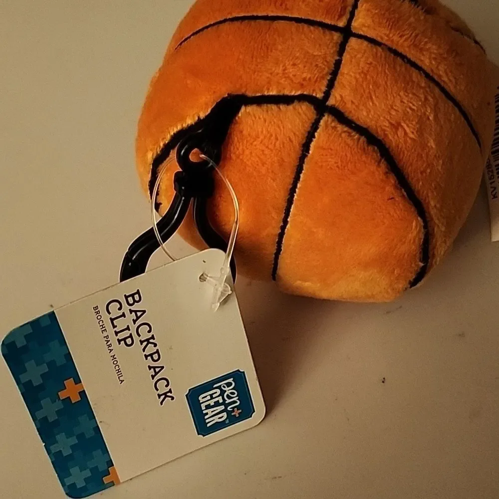 Fun Plush Sports Ball Backpack Clips